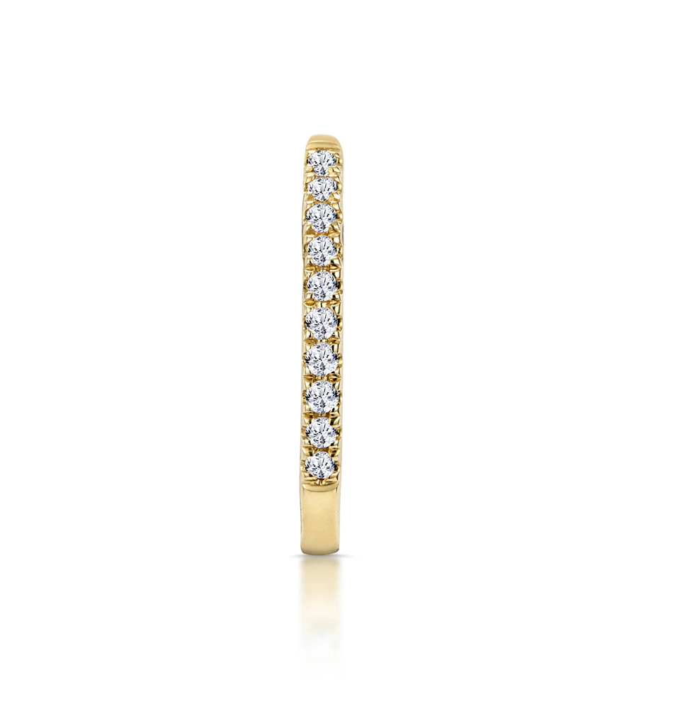 SINGLE Stellato Diamond Encrusted Huggie Earring 0.09ct in 9K Gold