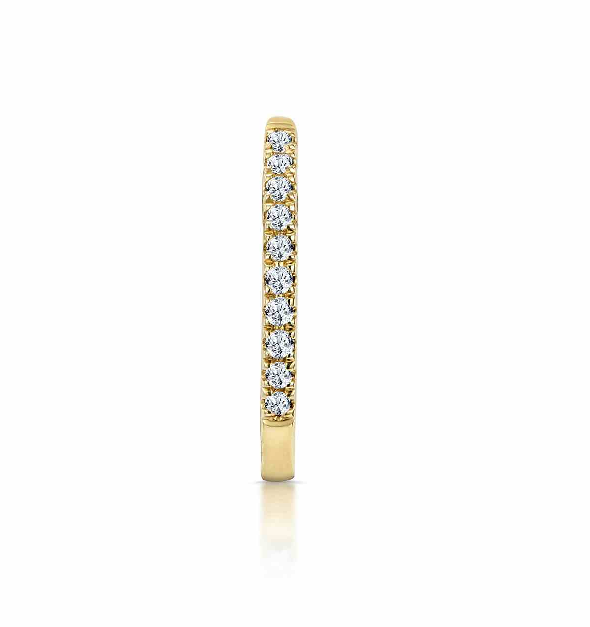 SINGLE Stellato Diamond Encrusted Huggie Earring 0.09ct in 9K Gold