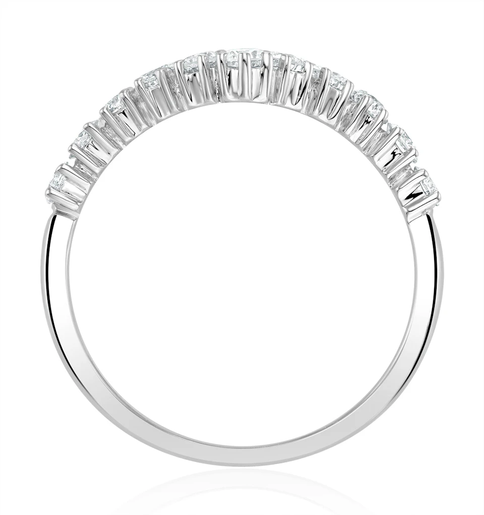 Diamond Wishbone Ring 0.70ct in 18K White Gold