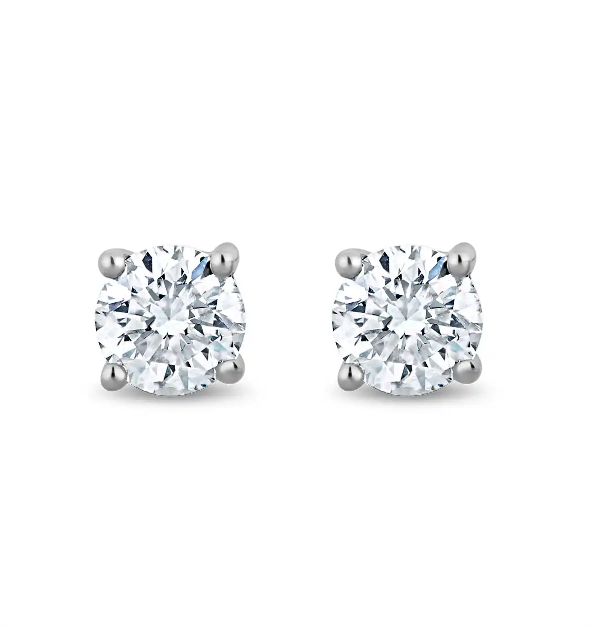 Lab Diamond Stud Earrings 0.15ct H/Si Quality in 925 Silver - 2.7mm
