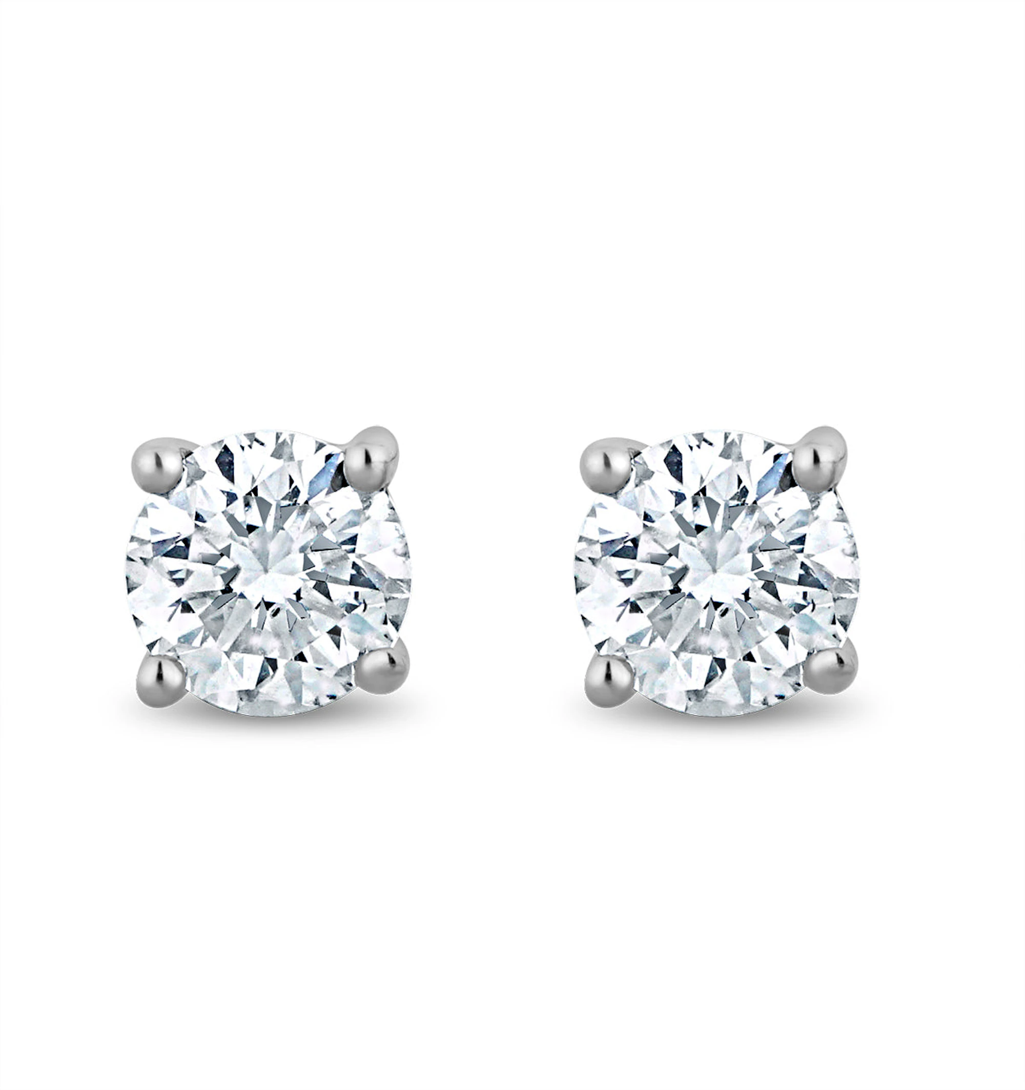 Lab Diamond Studs Earrings 0.30ct H/Si Quality in 9K White Gold - 3mm