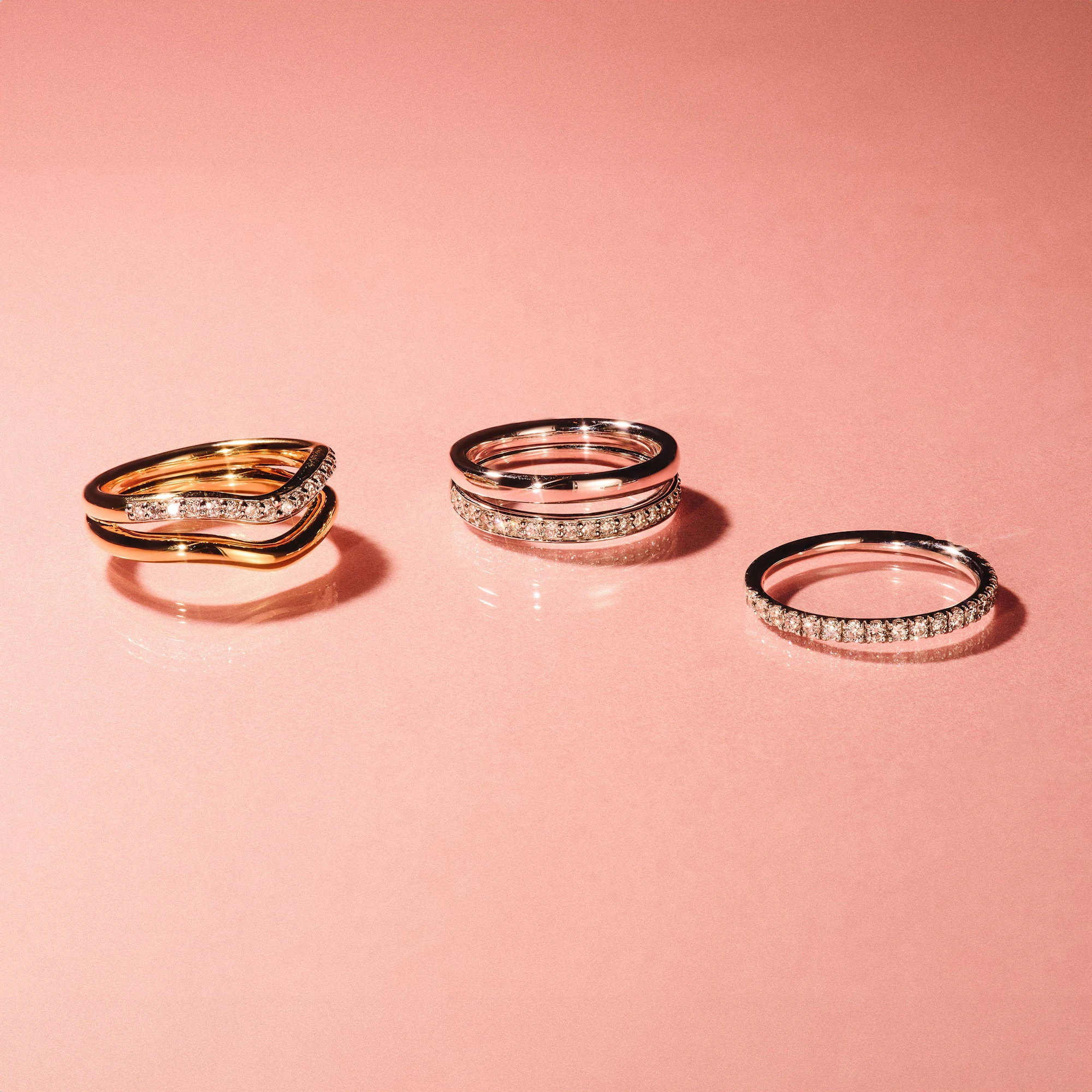 Amora 0.50ct Lab Diamond Set Ring Set in 18K White Gold