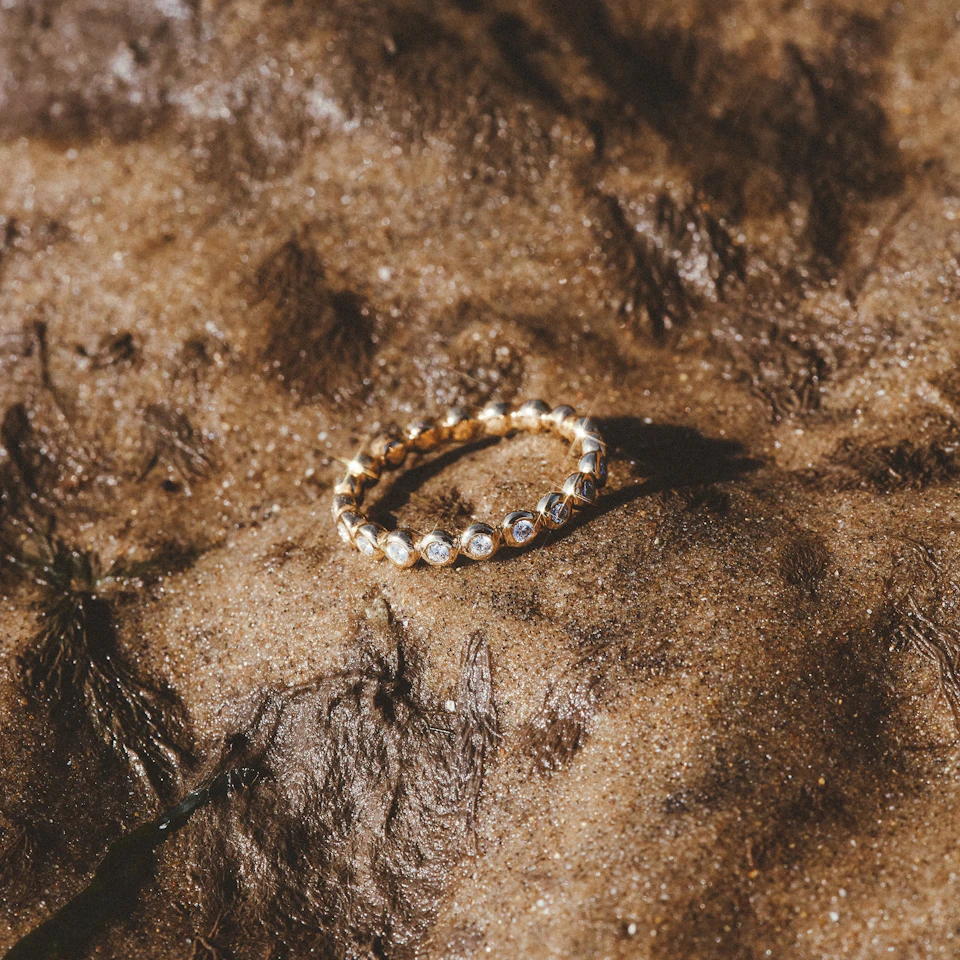 Lab Diamond Rubover Eternity Ring 0.33ct in 9K Gold