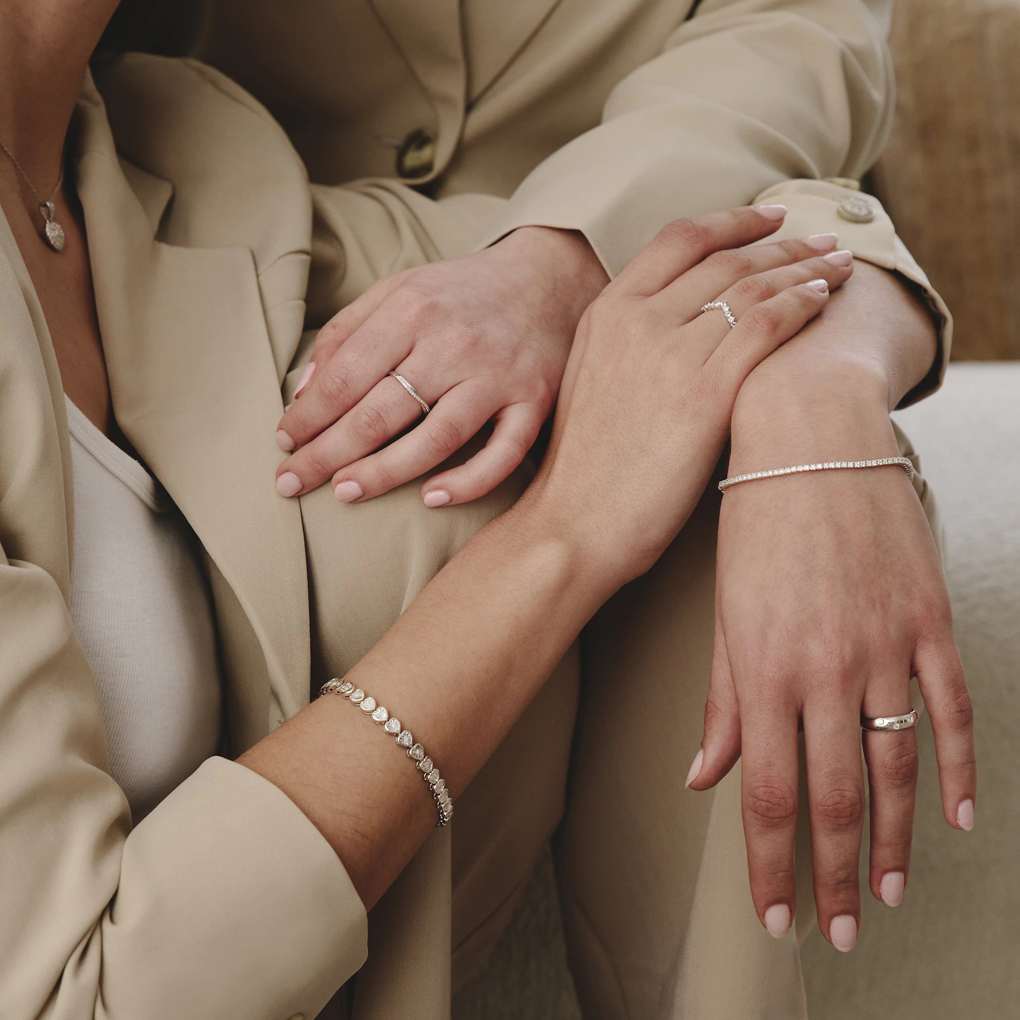 Chloe Lab Diamond Tennis Bracelet 3.00ct H/Si Set in 9K White Gold