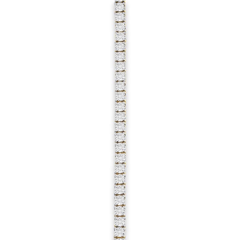 Brilliance 18K Gold Vermeil Diamond Set 0.57ct Tennis Bracelet