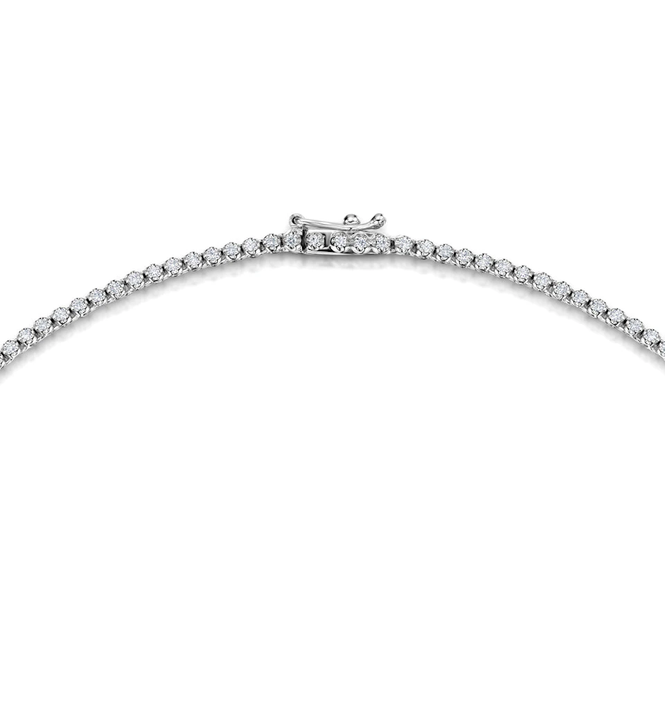 Lab Diamond Tennis Necklace 3ct H/Si Quality in 9K White Gold