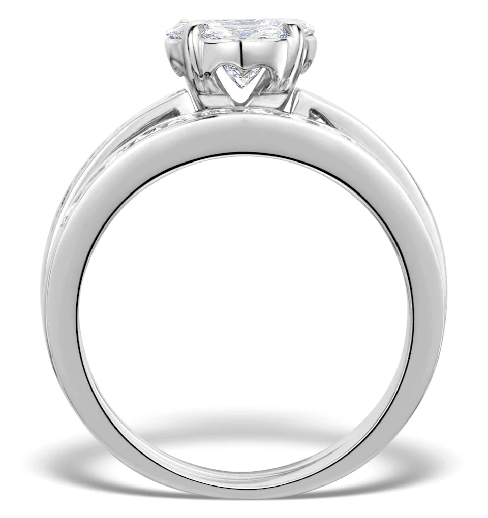 Matching Diamond Engagement and Wedding Ring 1.46ct Platinum