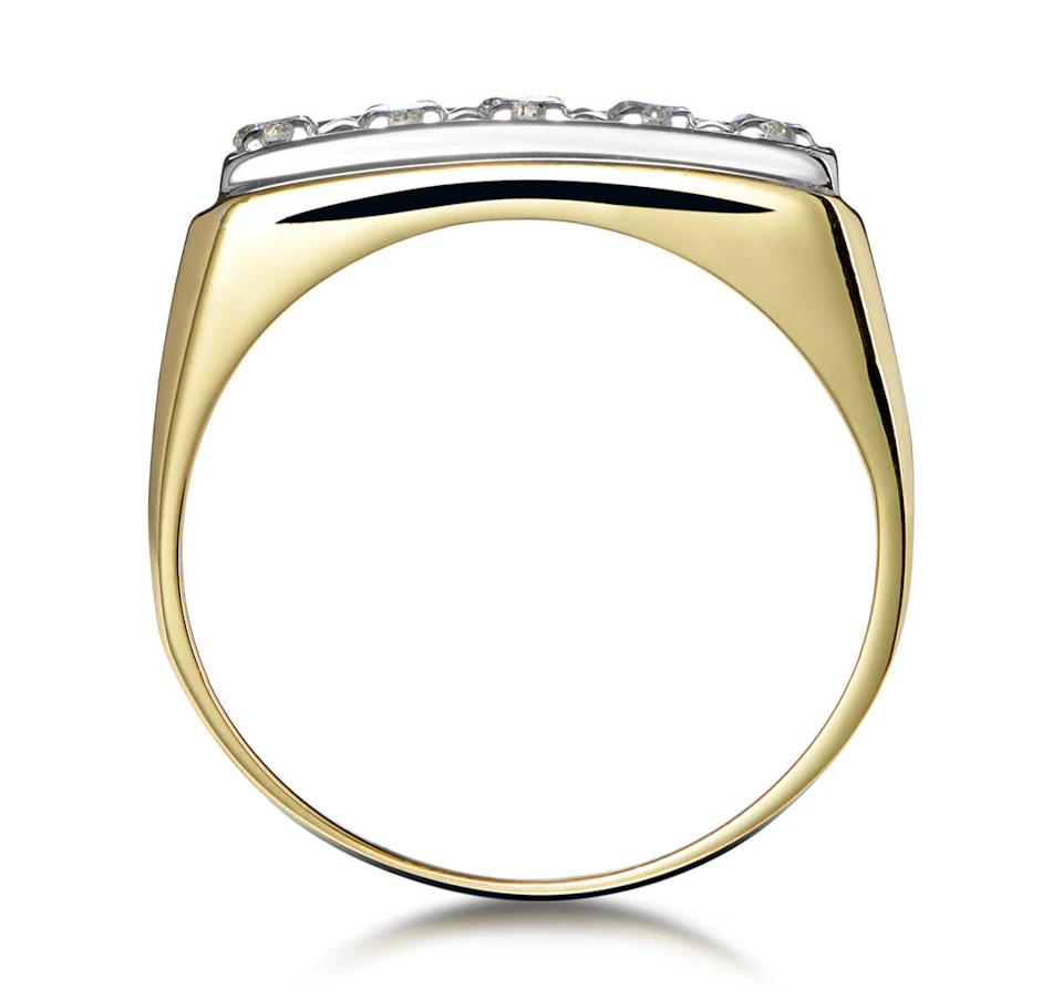 Five Stone Diamond Half Eternity Ring in 9K Gold