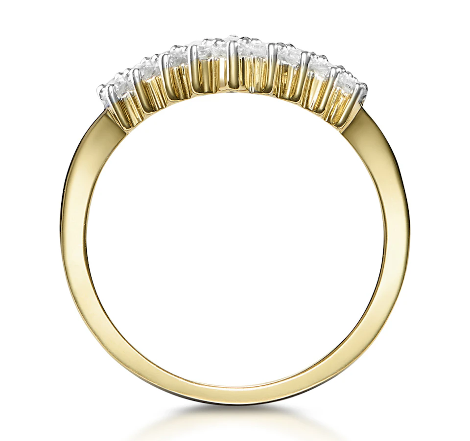 Lab Diamond Wishbone Ring 0.45ct in 9K Yellow Gold