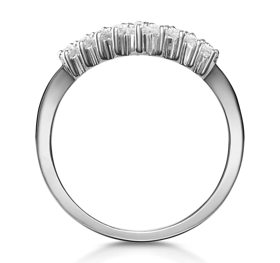 Diamond Wishbone Ring 0.45ct in 9K White Gold
