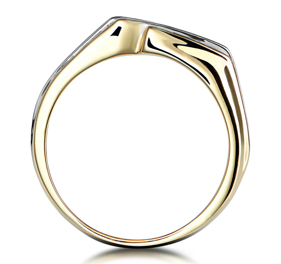 0.25ct Diamond Baguette Twist Ring in 9K Gold - SIZE L