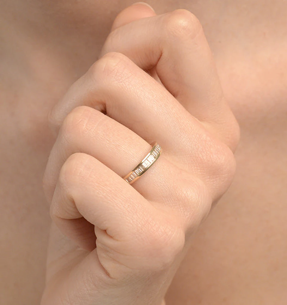 Grace Half Eternity Ring 0.33CT Diamond 9K Yellow Gold