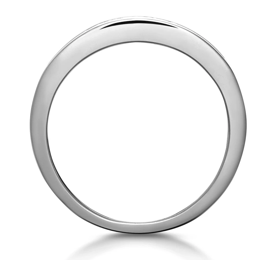 Sapphire 0.12ct And Diamond 9K White Gold Ring