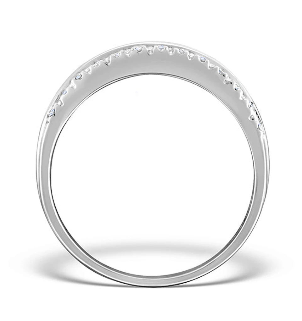 Sapphire 0.16ct And Diamond 0.16ct 9K White Gold Ring