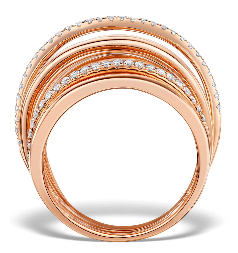 Vivara Collection 0.53ct Diamond and 9K Rose Gold Ring E5962 - SIZE P