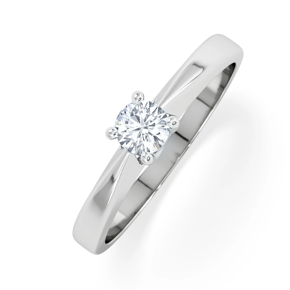 Naomi Lab Diamond Engagement Ring 0.25ct H/Si in 925 Silver