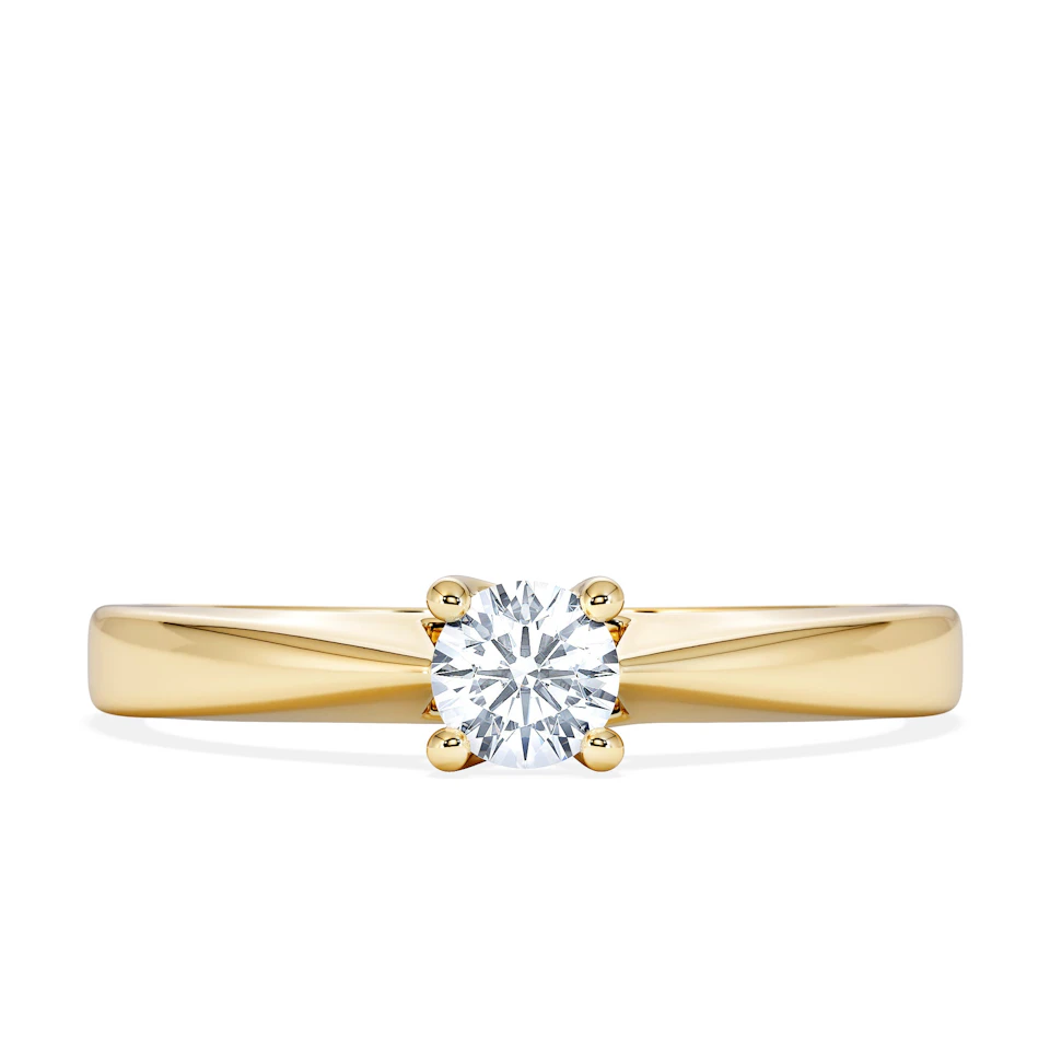 Naomi Lab Diamond Engagement Ring 0.25ct H/Si in 18K Gold Vermeil