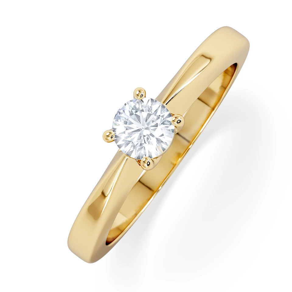 Naomi Lab Diamond Engagement Ring 0.33ct H/Si in 9K Gold