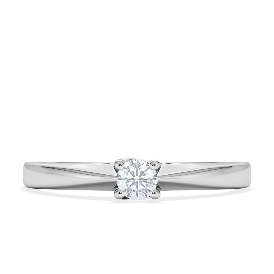 Naomi Lab Diamond Engagement Ring 0.15ct H/Si in 925 Silver