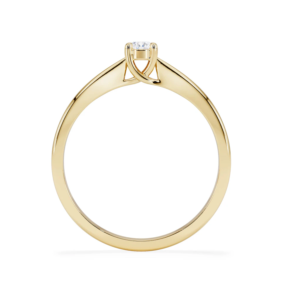Naomi Lab Diamond Engagement Ring 0.15ct H/Si in 18K Gold Vermeil