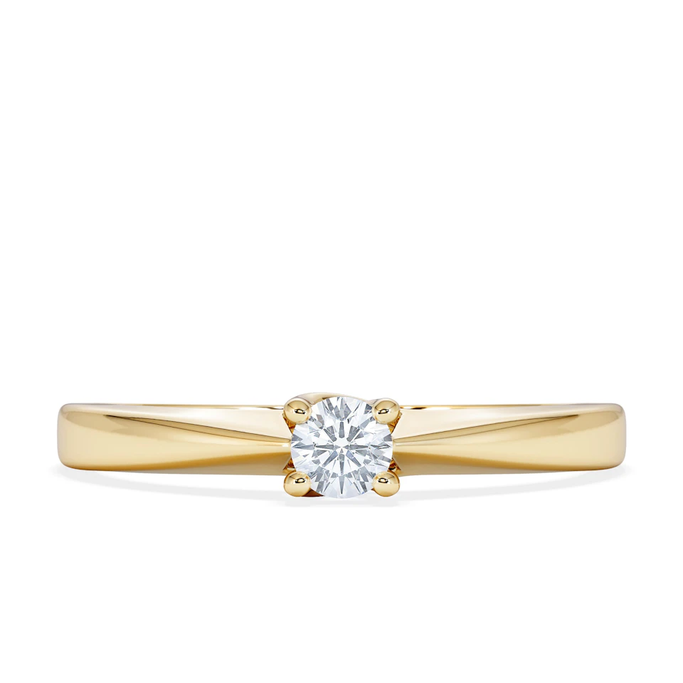Naomi Lab Diamond Engagement Ring 0.15ct H/Si in 18K Gold Vermeil