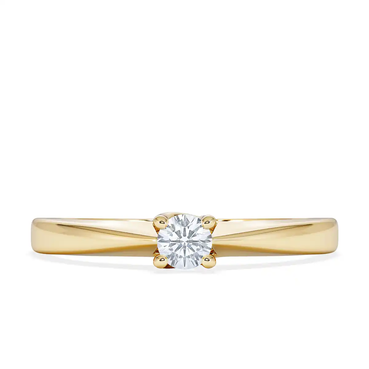 Naomi Lab Diamond Engagement Ring 0.15ct H/Si in 18K Gold Vermeil