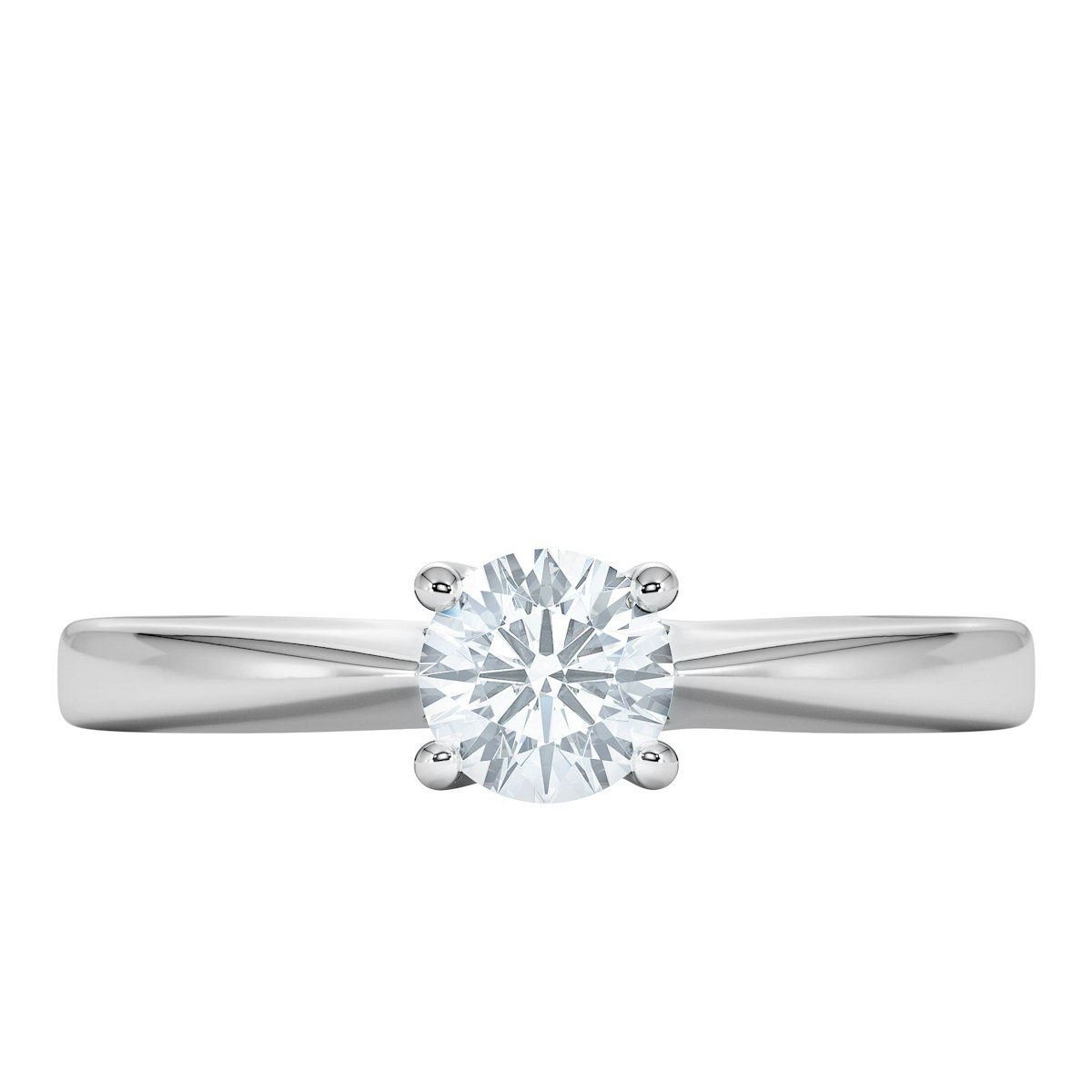 Naomi Lab Diamond Engagement Ring 0.50ct H/Si in 925 Silver