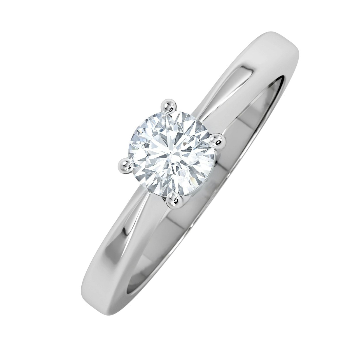 Naomi Lab Diamond Engagement Ring 0.50ct H/Si in 925 Silver