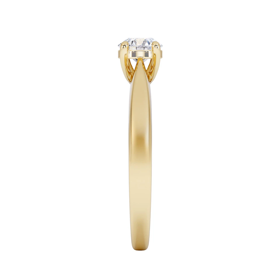 Naomi Lab Diamond Engagement Ring 0.50ct H/Si in 18K Gold Vermeil