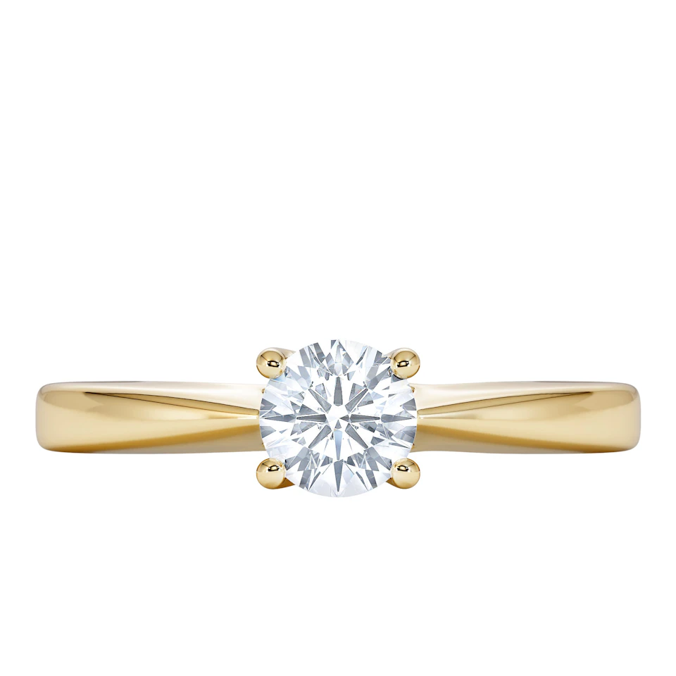 Naomi Lab Diamond Engagement Ring 0.50ct H/Si in 18K Gold Vermeil