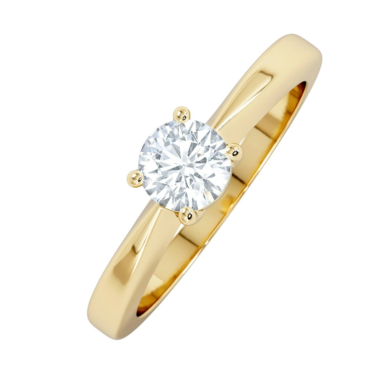 Naomi Lab Diamond Engagement Ring 0.50ct H/Si in 18K Gold Vermeil