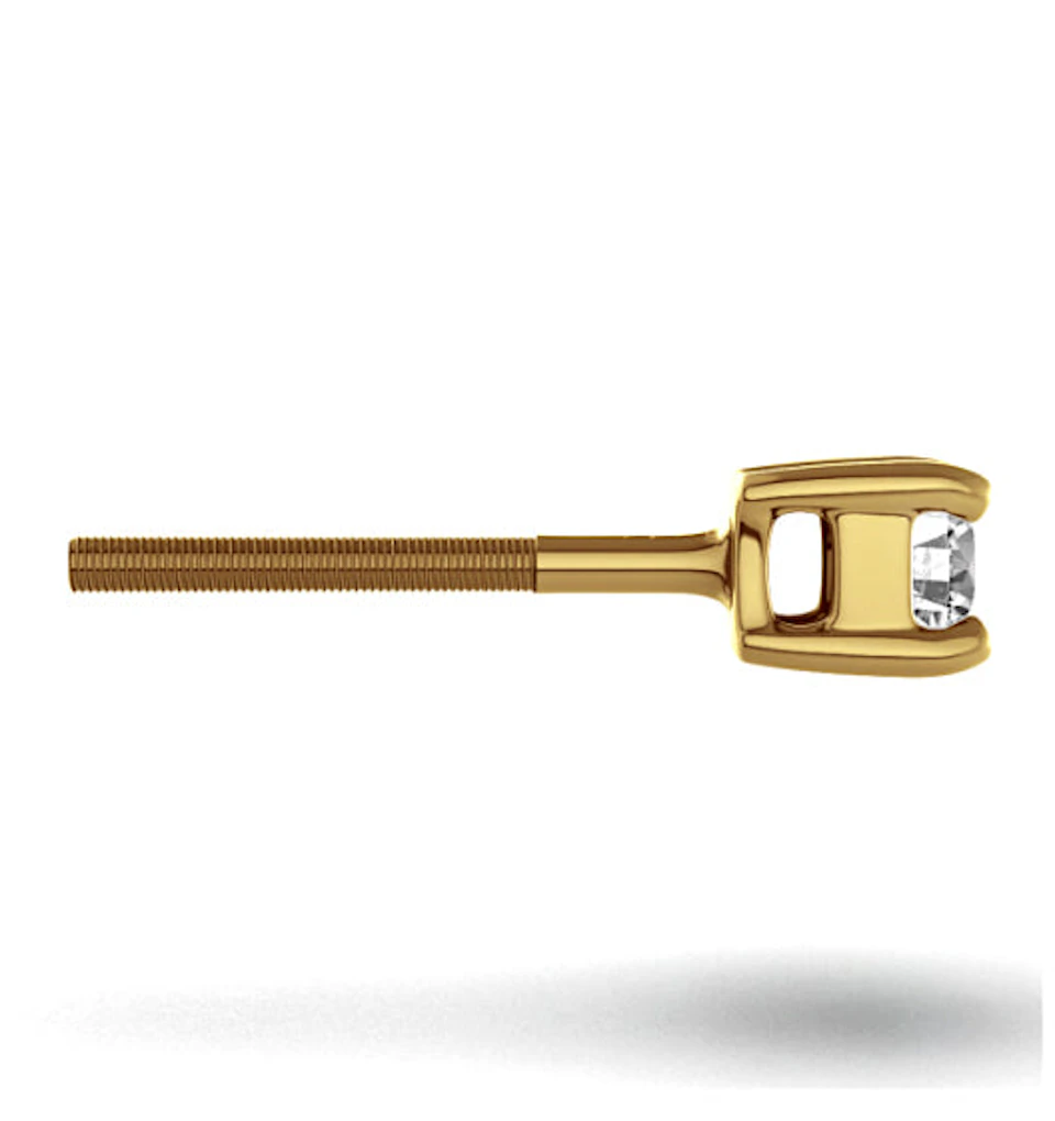 Diamond Stud Earrings 3mm 18K Gold - 0.20CT - F-G/VS