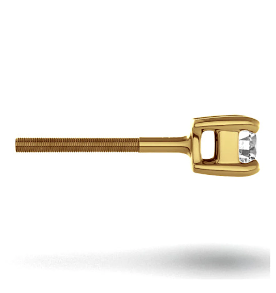 Diamond Stud Earrings 3.4mm 18K Gold - 0.30CT - F-G/VS