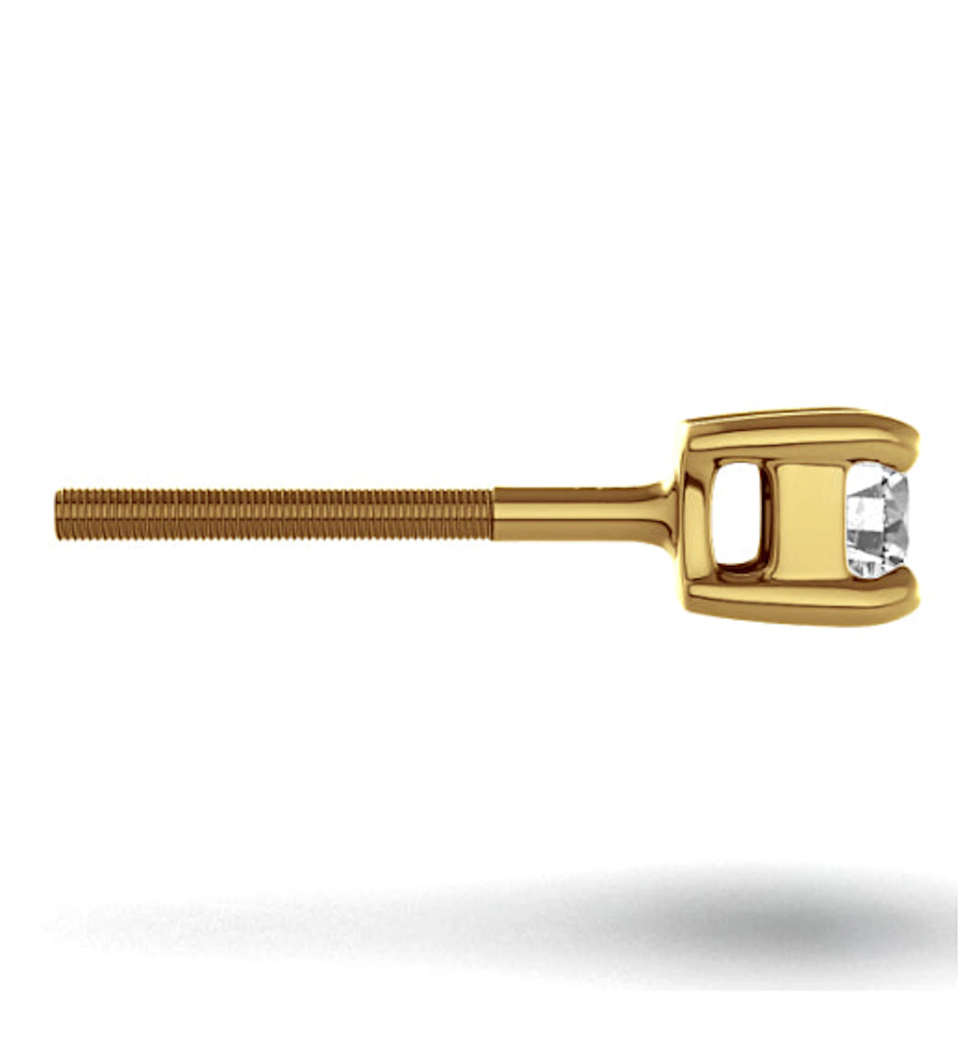 Diamond Stud Earrings 3.4mm 18K Gold - 0.30CT - Premium