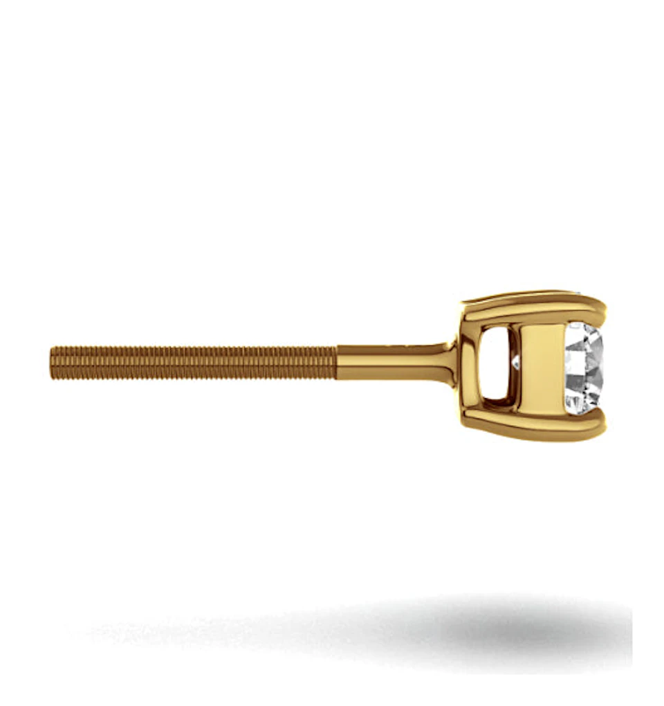 Diamond Stud Earrings 3.8mm 18K Gold - 0.40CT - G-H/SI