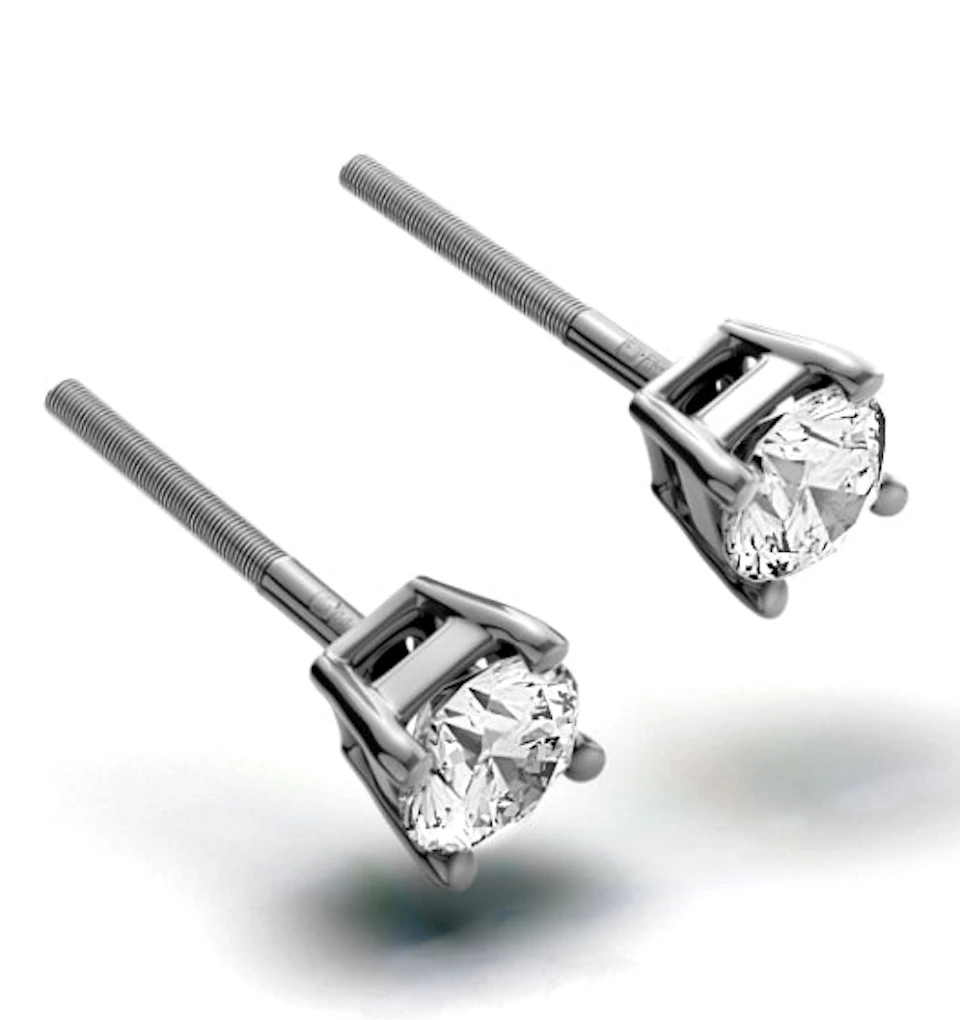 Diamond Earrings 0.66CT Studss G/VS Quality in Platinum - 4.5mm
