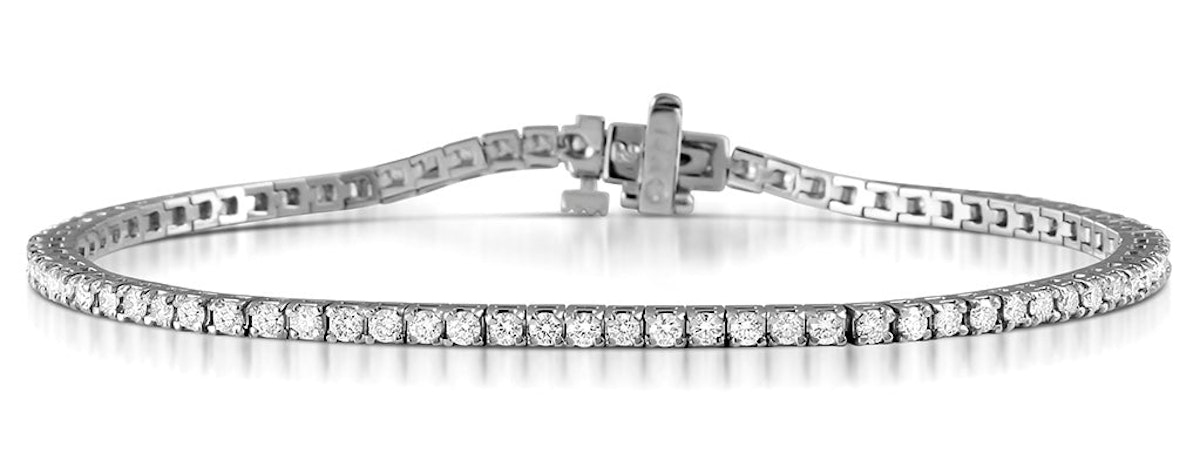 Diamond Tennis Bracelet Chloe 2.00ct H/Si Claw Set in 18K White Gold