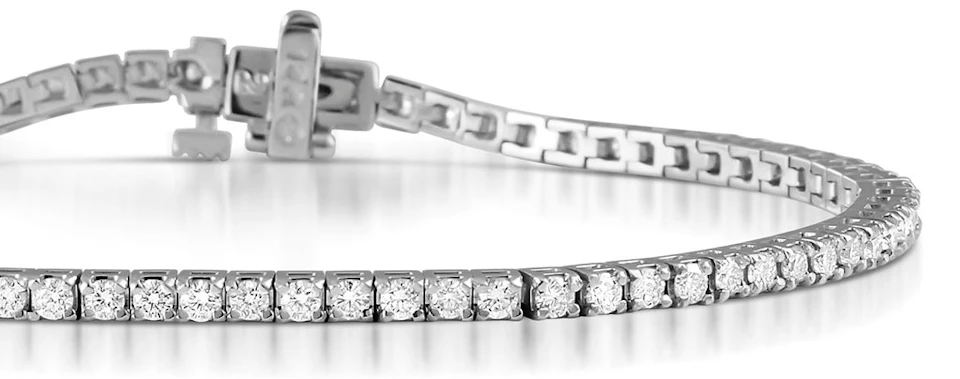 2ct Tennis Bracelet Lab Diamonds Claw Set in 9K White Gold
