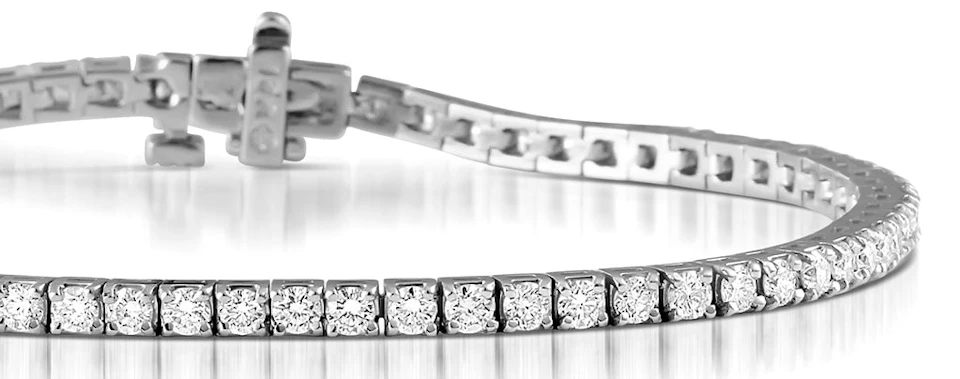 Diamond Tennis Bracelet Chloe 4.00ct Premium Claw Set 18K White Gold