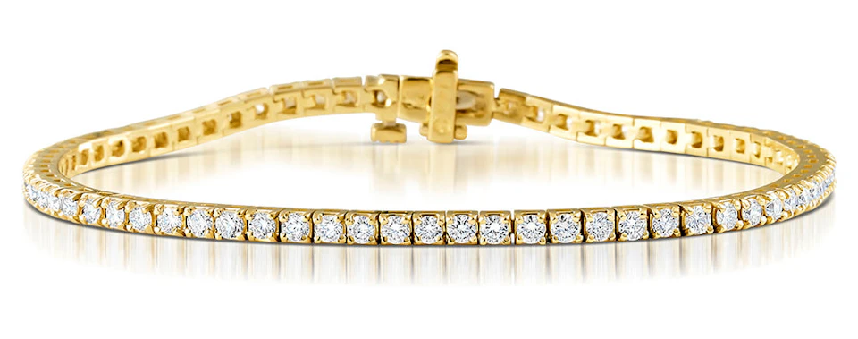 Chloe Lab Diamond Tennis Bracelet 3.00ct H/Si Set in 9K Gold