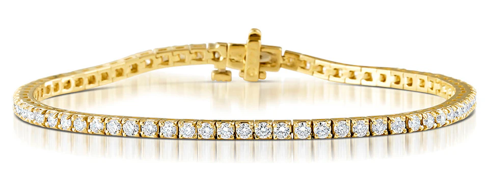 Diamond Tennis Bracelet 18K Gold Chloe 4.00ct G/Vs