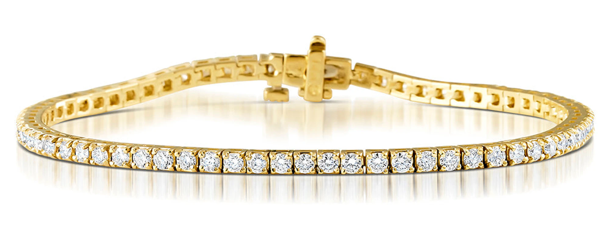 Diamond Tennis Bracelet Chloe 4.00ct Premium Claw Set in 18K Gold