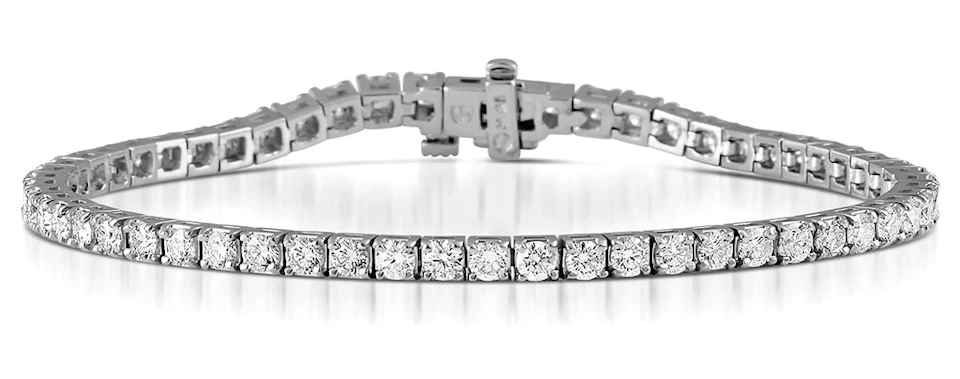 Love All Diamond Tennis Bracelet 18K White Gold Chloe 6.00ct G/Vs