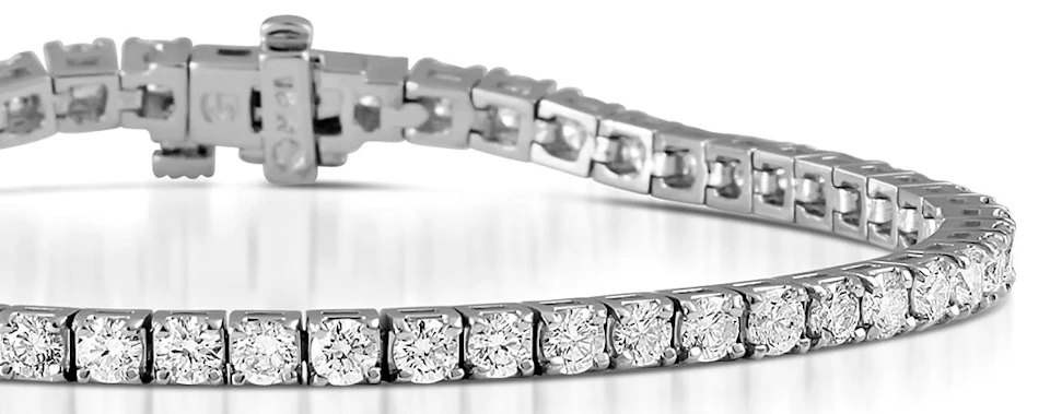 8ct Lab Diamond Tennis Bracelet Claw Set in 9K White Gold