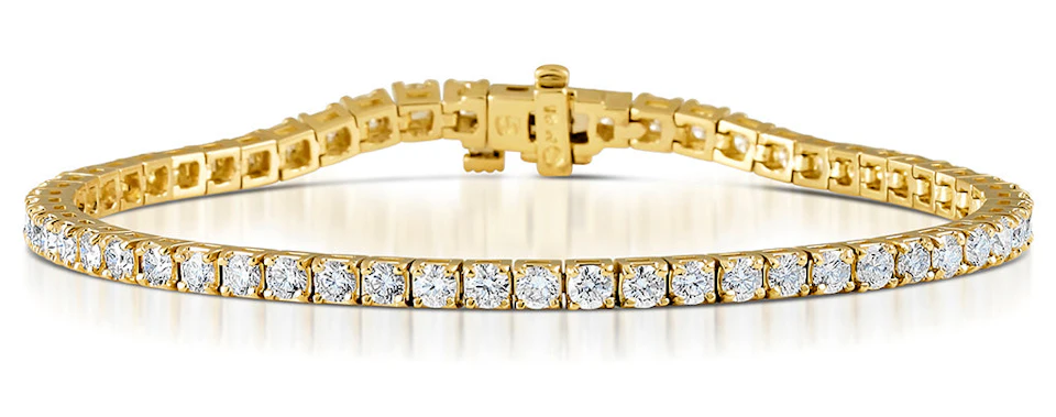 Diamond Tennis Bracelet 18K Gold Chloe 5.00ct G/Vs