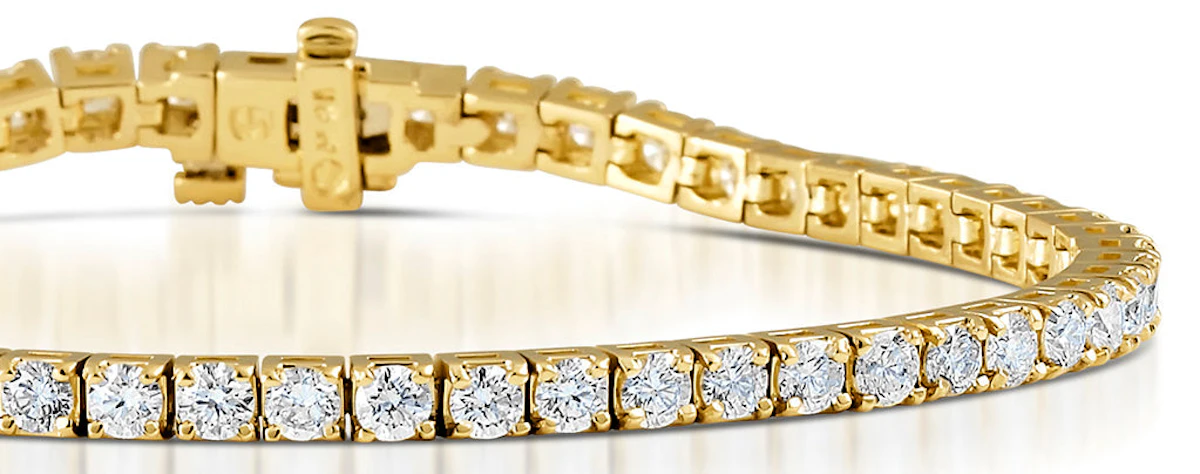 Diamond Tennis Bracelet 18K Gold Chloe 5.00ct G/Vs
