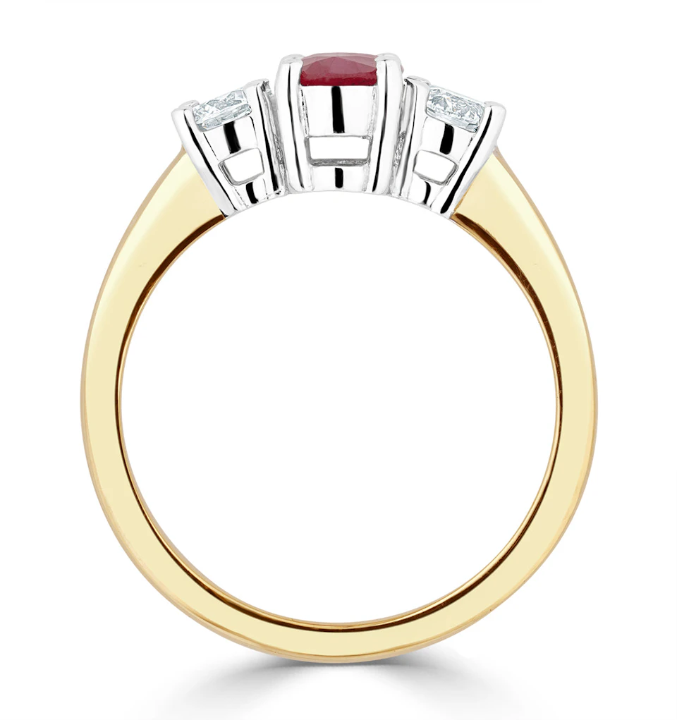 Ruby 1.15ct And Diamond 0.50ct 18K Gold Ring