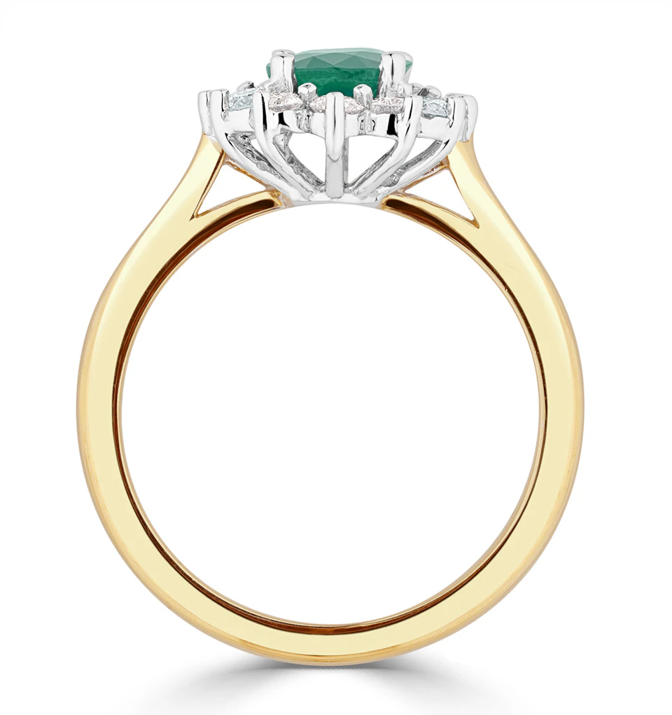 Emerald 1.15ct And Diamond 0.50ct 18K Gold Ring