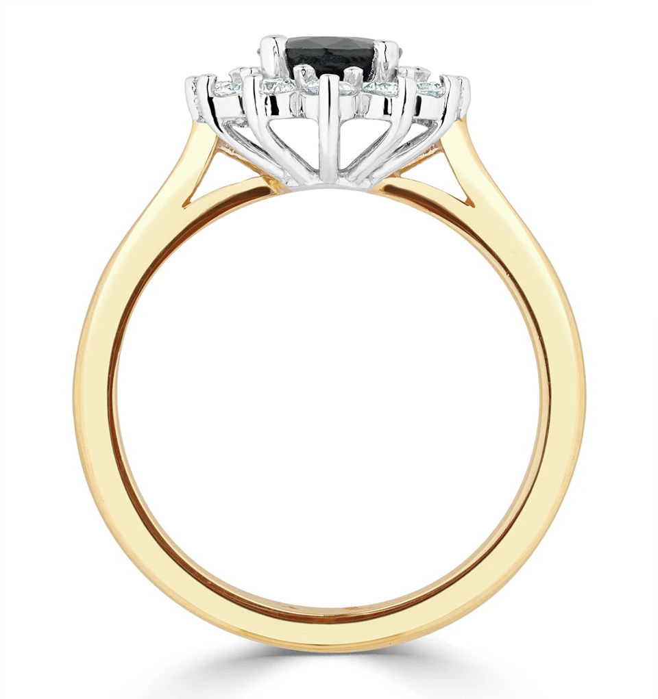 Sapphire 1.55ct And Diamond 0.50ct 18K Gold Ring