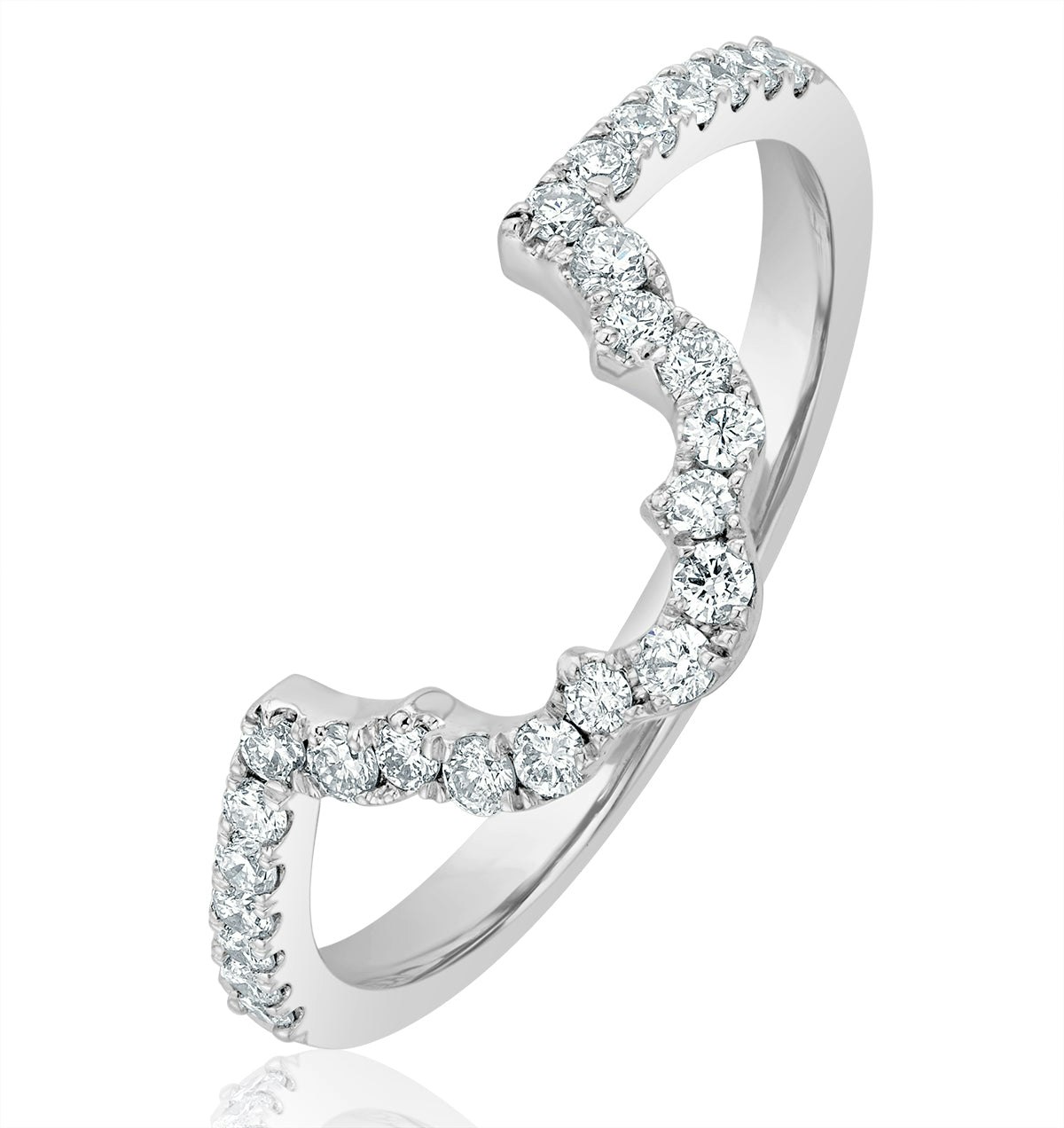 FET27 Matching Wedding Band Diamond 0.30ct H/Si in 18K White Gold